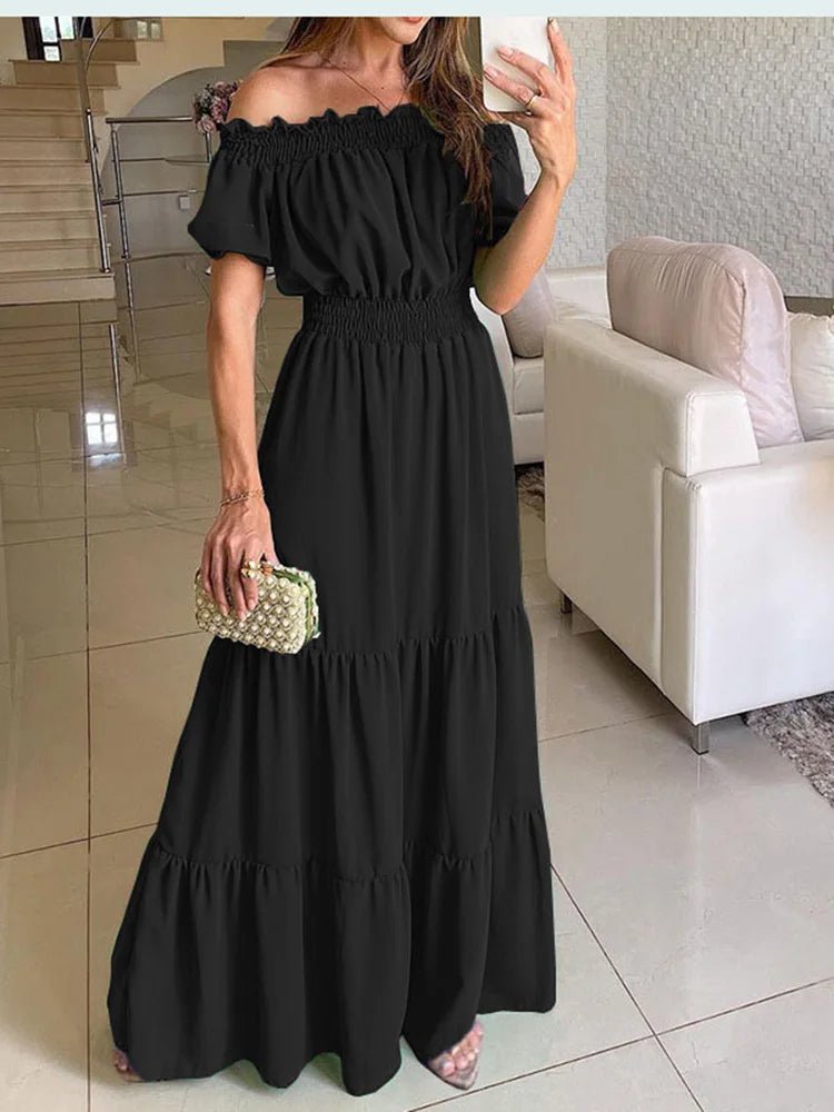 Vestido Longo Elegante Feminino - Elegância para Elas